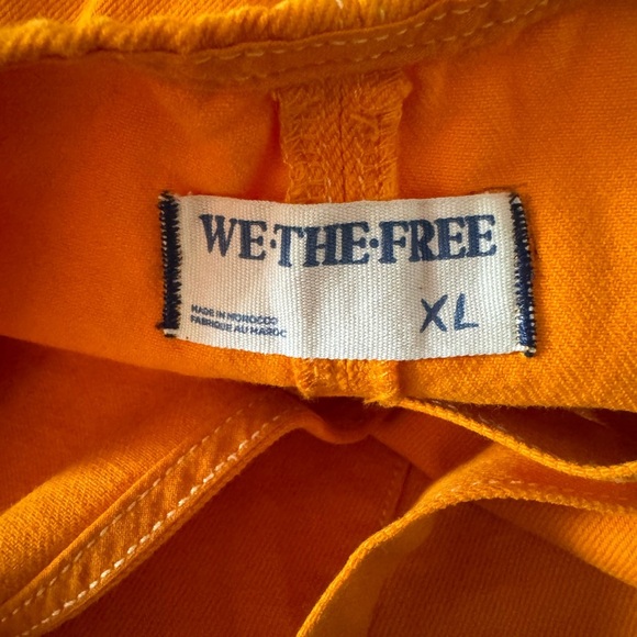 FREE PEOPLE NWT HIGH ROLLER HI C OVERALLS ORANGE XL - Picture 5 of 8